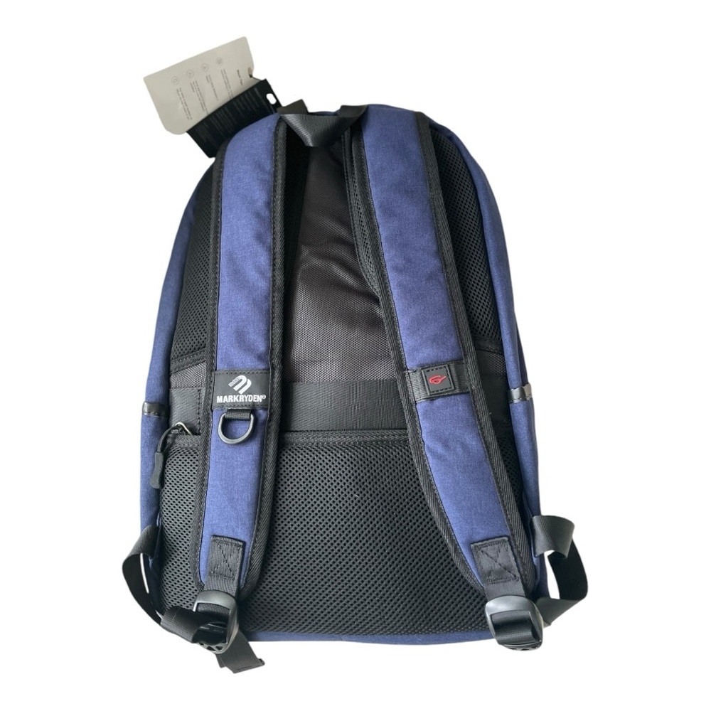 MARK RYDEN 17”  Fabric: Oxford Textile Backpack Laptop Travel Bag w USB Blue